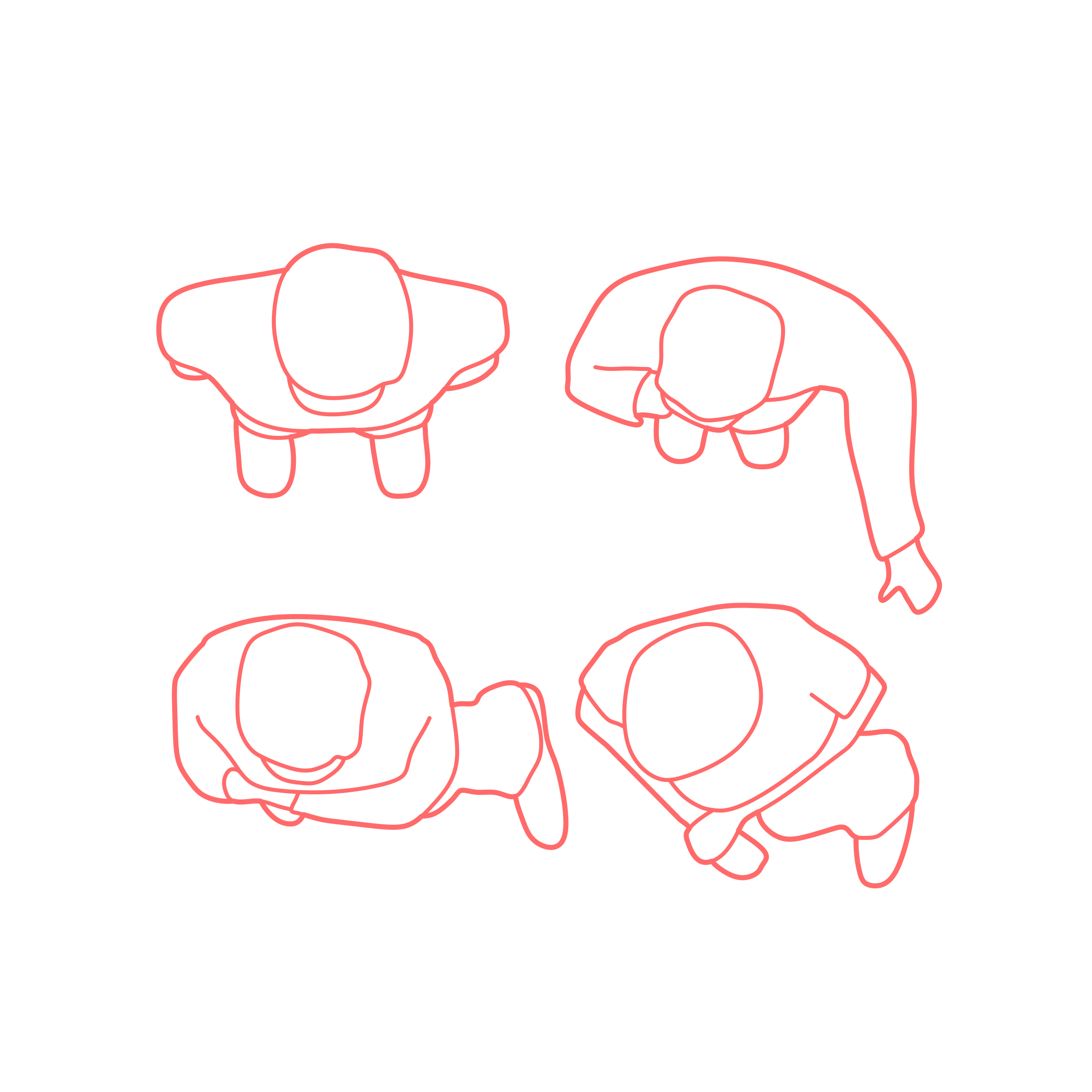 Humans Standing Male Plan Outline Icon Svg Set Free Vectors